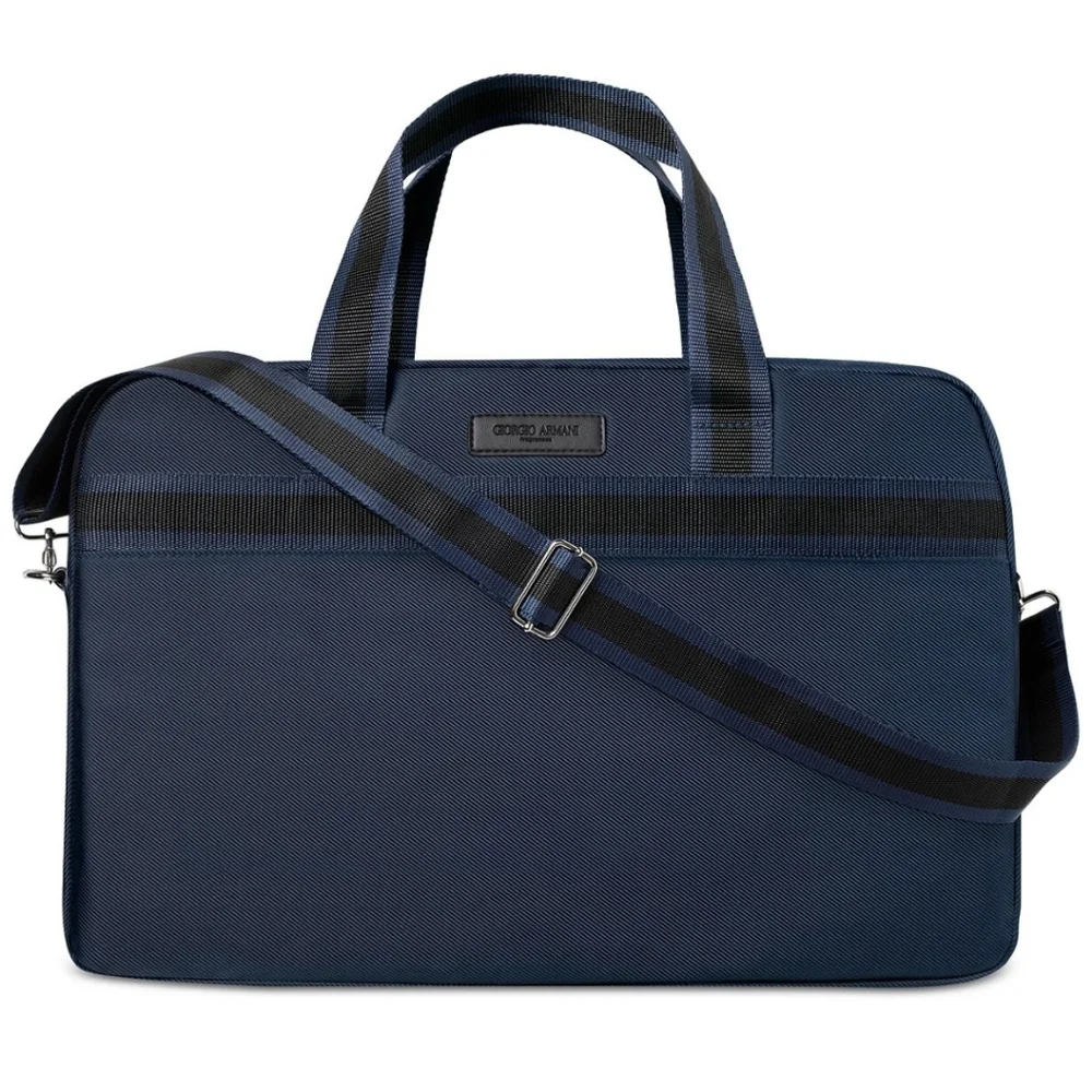 New Giorgio Armani Mens's Travel Bag in Navy.